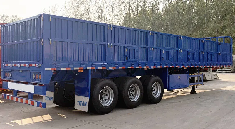 3 Axle Flat Deck with High Side Board Trailer Side Wall Semi Trailer