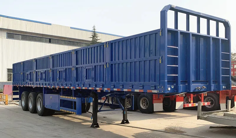 3 Axle Flat Deck with High Side Board Trailer Side Wall Semi Trailer