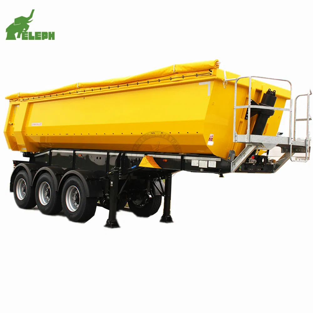 3 Axle Hydraulic Side Tipper Truck Semi Trailer Construction Transport Used Dump Trailer