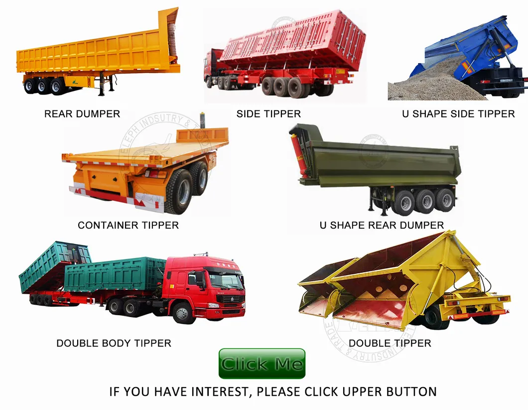 3 Axle Hydraulic Side Tipper Truck Semi Trailer Construction Transport Used Dump Trailer