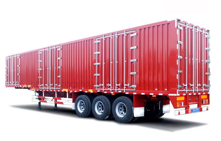 3 Axles 25 Ton Van-Type Cargo Truck Semi Trailers