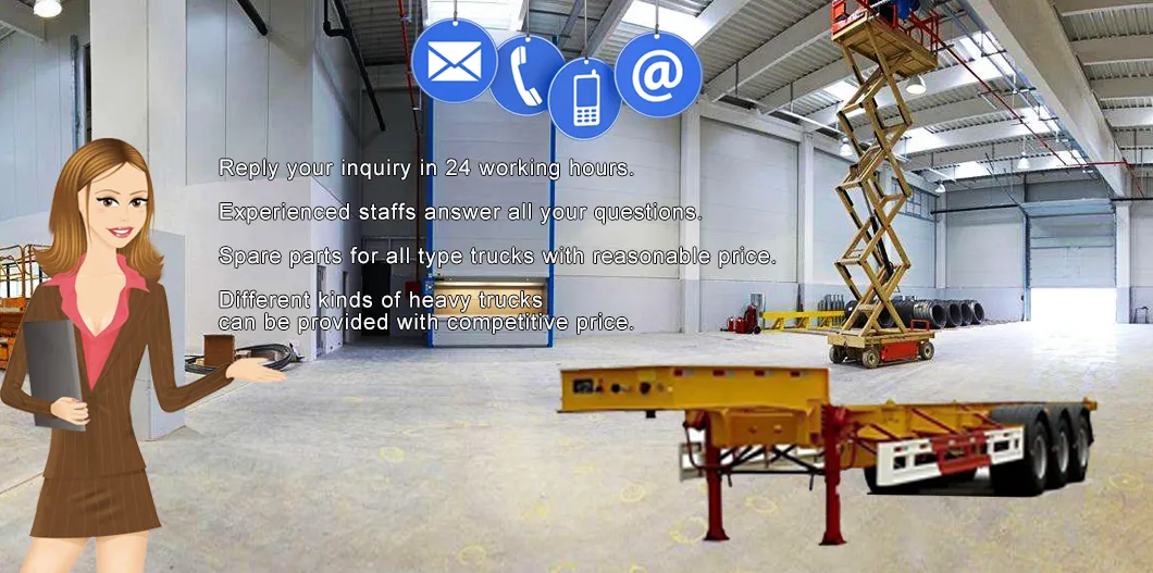 3 Axles 40 Feet 20FT 40FT Shipping Container Flat Bed Flatbed Semi Trailer for Sale