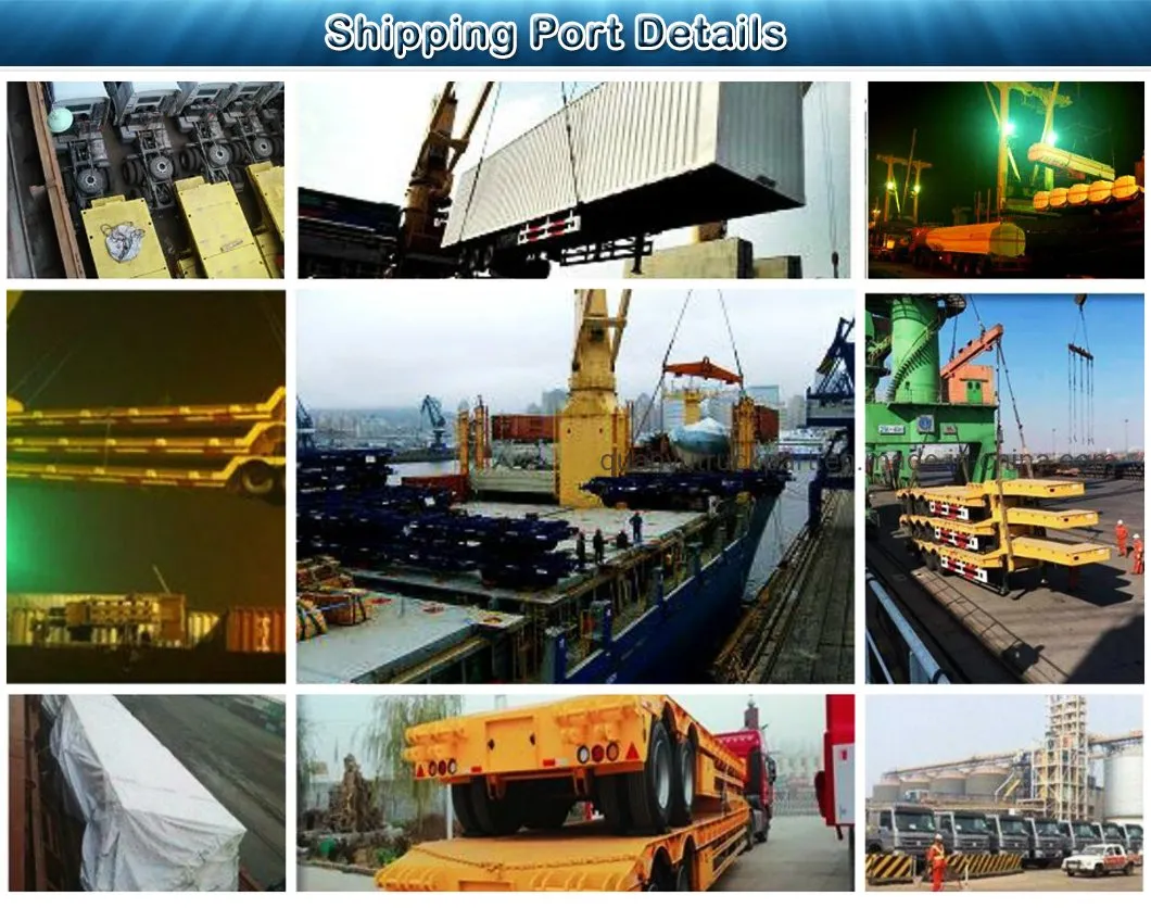 3 Axles 40 Feet 20FT 40FT Shipping Container Flat Bed Flatbed Semi Trailer for Sale