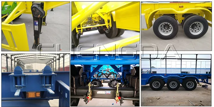 3 Axles 40FT Skeleton Container Truck Trailer