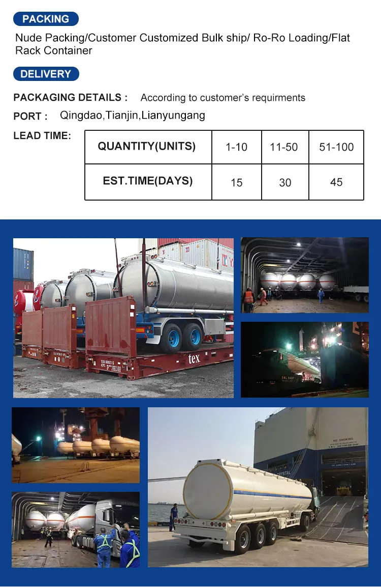 3 Axles 42000 Liters Water Transporting Fuel Tanker Semi-Trailer Used Crude Oil Tan Trailer