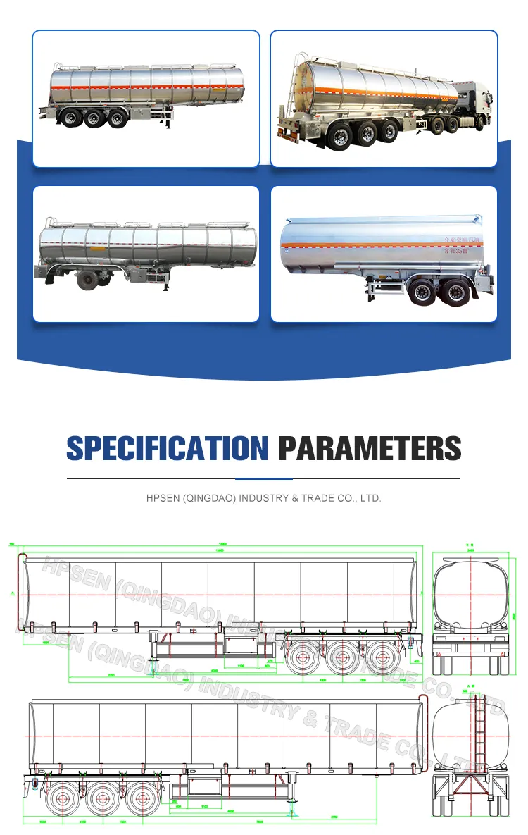 3 Axles 42000 Liters Water Transporting Fuel Tanker Semi-Trailer Used Crude Oil Tan Trailer