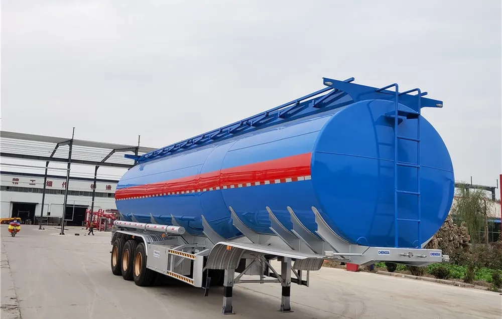 3 Axles 45cbm Fuel Oil Stainless Tanker Semi Trailer