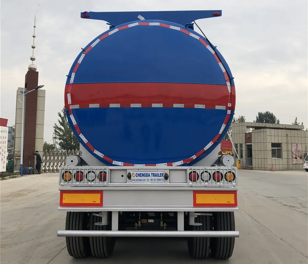 3 Axles 45cbm Fuel Oil Stainless Tanker Semi Trailer