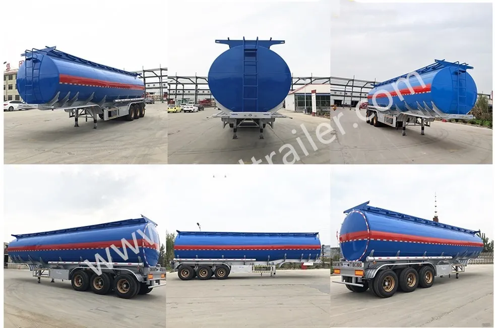 3 Axles 45cbm Fuel Oil Stainless Tanker Semi Trailer