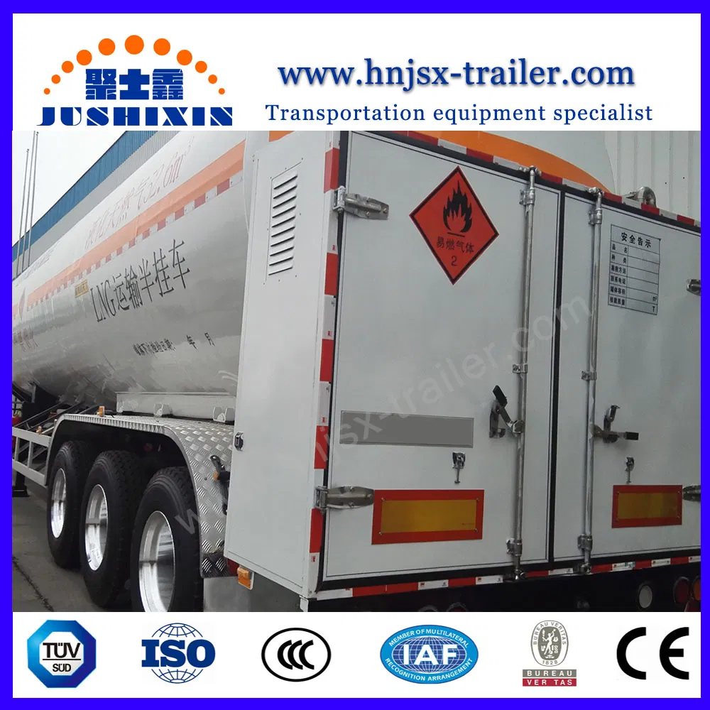 3 Axles 52.6cbm LNG Storage Transportation Tank Semi Trailers