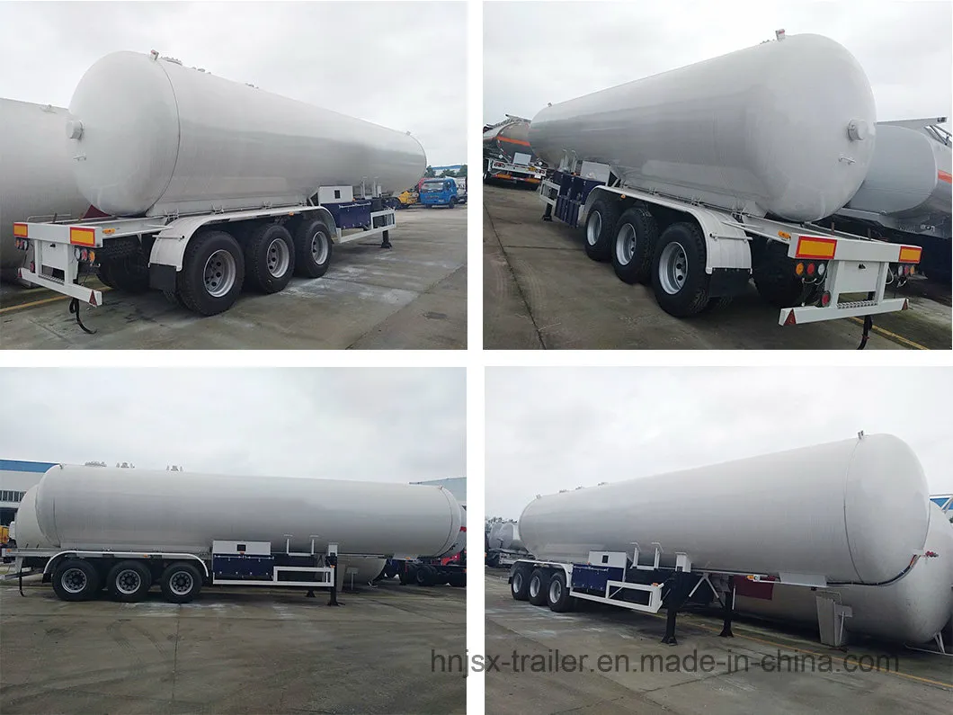 3 Axles 56000 Liters LPG Gas Storage Tanker LPG Tank Semi Trailer for Sale