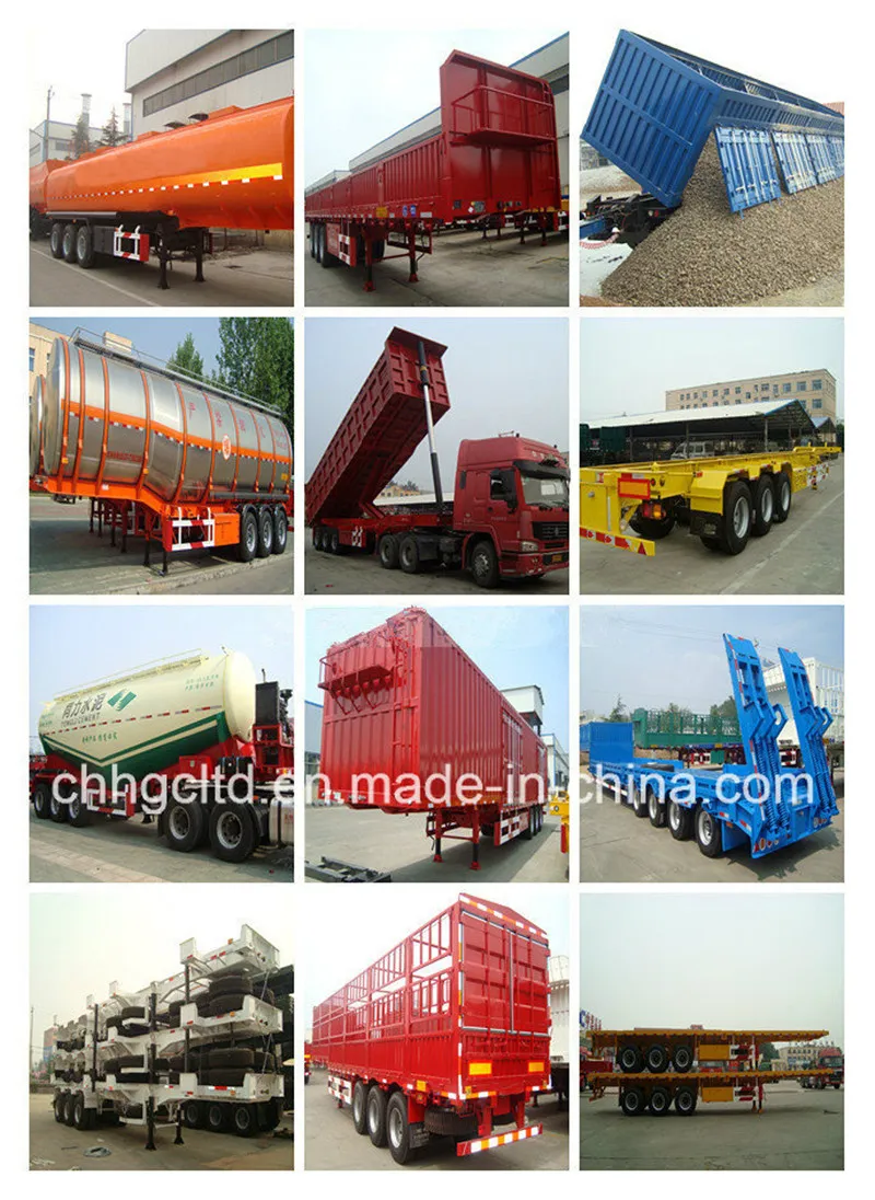 3 Axles Tridem Soyabean/Livestock Transport Rail Fence Trailer Stake Truck Semi Trailer