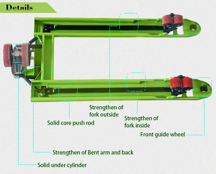 3 Tons Heavy Hydraulic Trolley Pump Hand Pallet Truck Jack