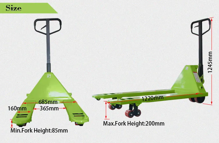 3 Tons Heavy Hydraulic Trolley Pump Hand Pallet Truck Jack