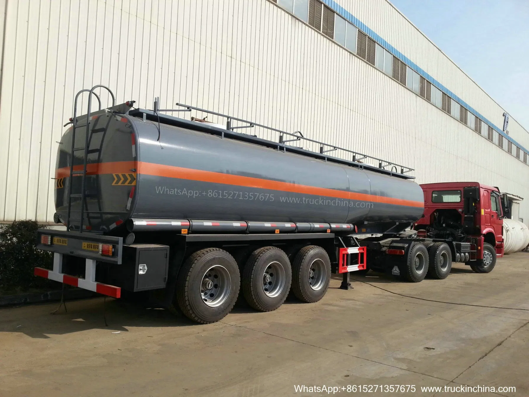 33 T Liquid Sulfuric Acid Tank Trailer (22- 33M3 Carbon Steel 8mm Shell, Or Lined LLDPE Plastic Rubber for H2SO4 Dilute Sulphuric Acid HCl Hydrochloric acid)