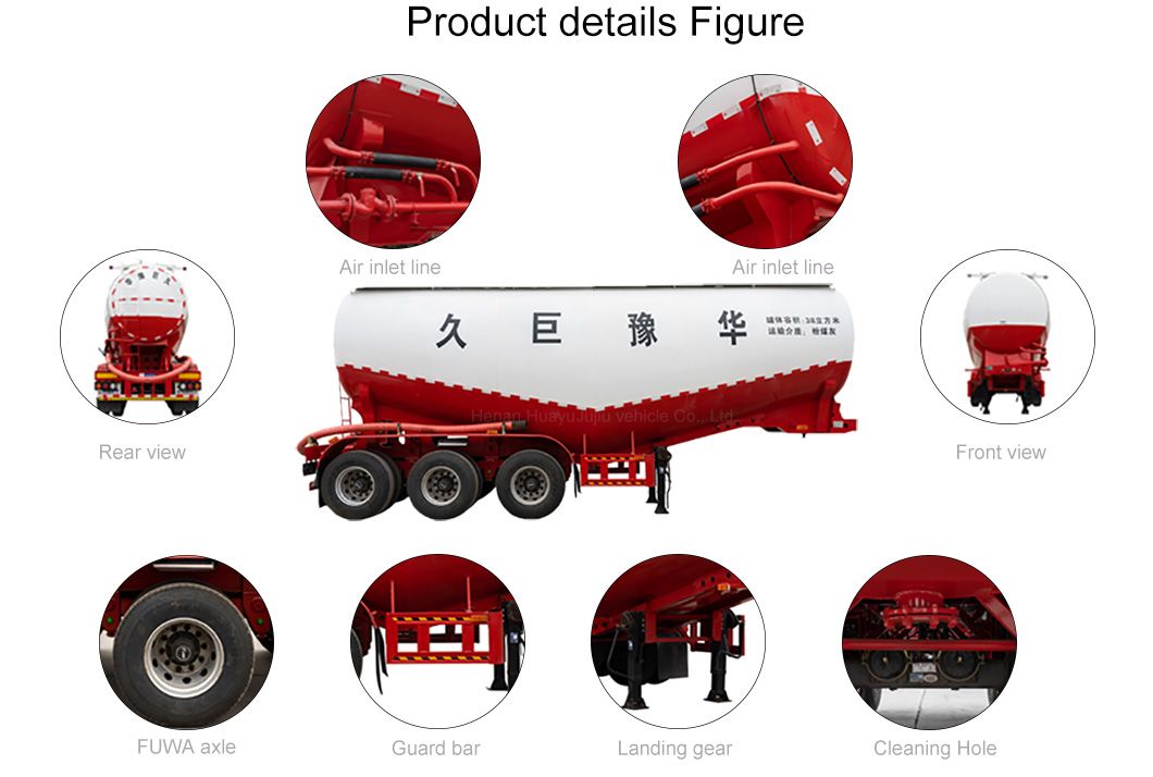33m3 Cbm China Special Bulk Cement Transport Truck Trailer for Sale