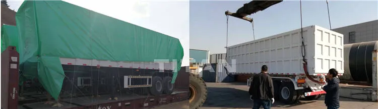 34 Ton Side Dump Trailer Capacity Dropside Side Tipper for Sale