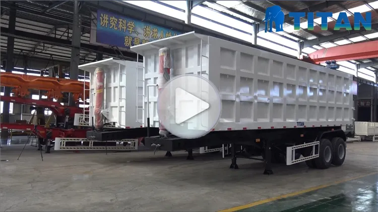 34 Ton Side Dump Trailer Capacity Dropside Side Tipper for Sale