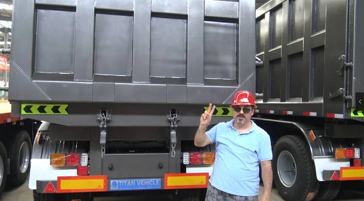 34 Ton Side Dump Trailer Capacity Dropside Side Tipper for Sale