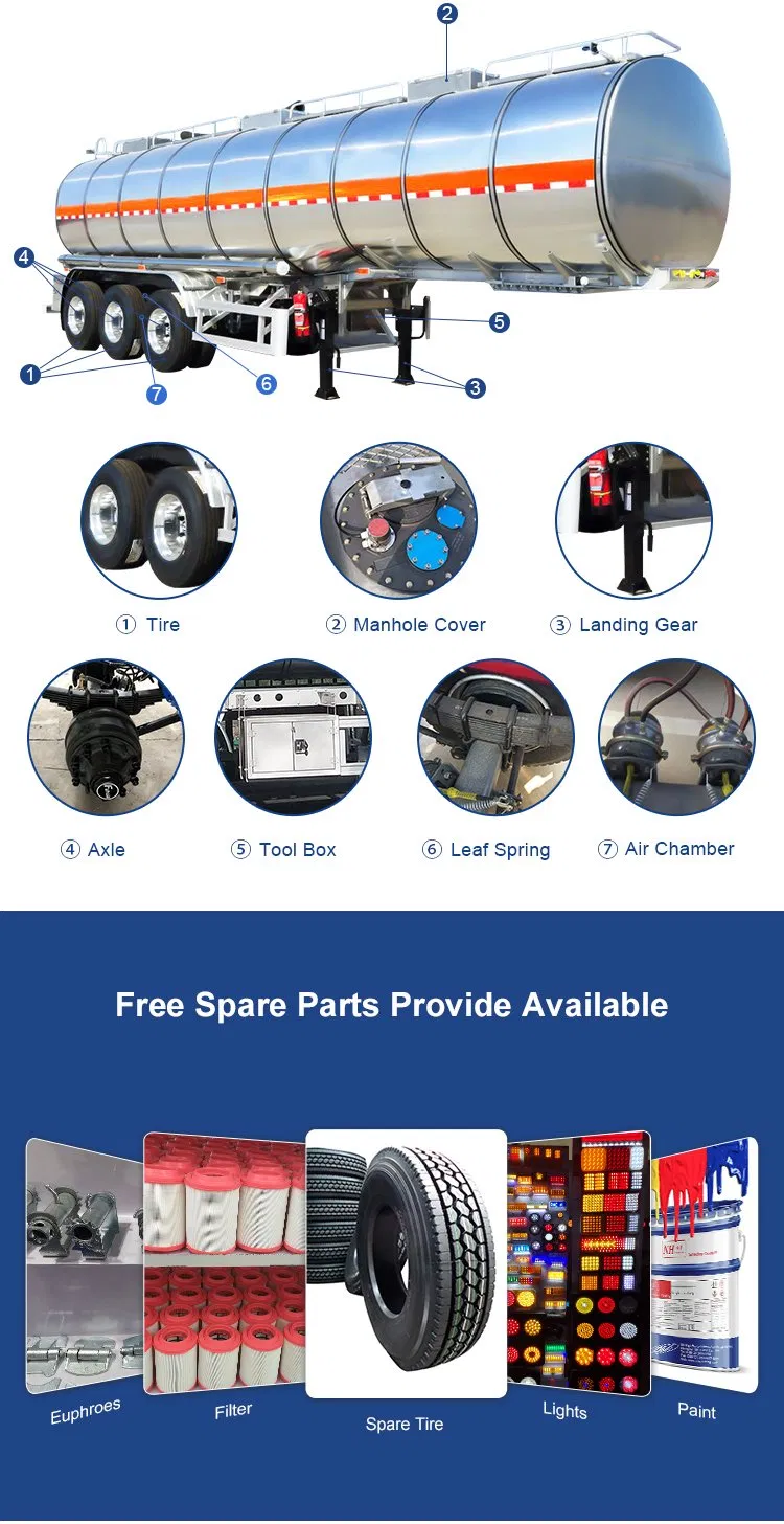 3alxe 42000L Fuel Oil Tanker Truck Trailer for Sale