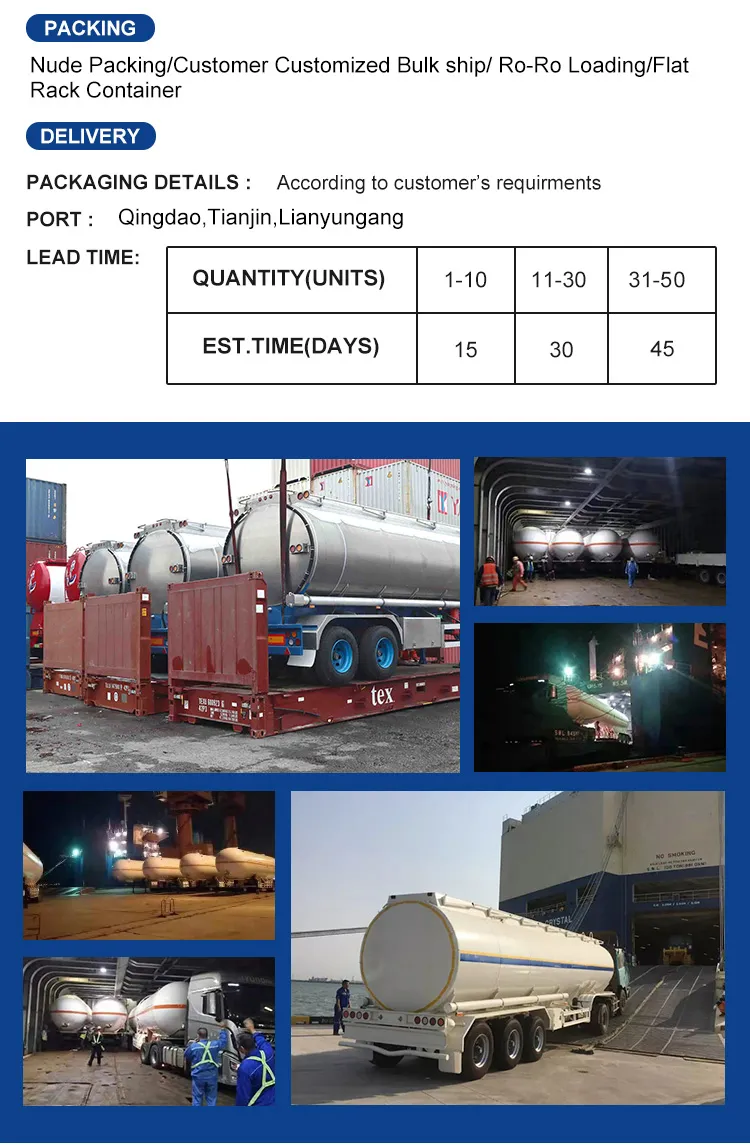 3alxe 42000L Fuel Oil Tanker Truck Trailer for Sale
