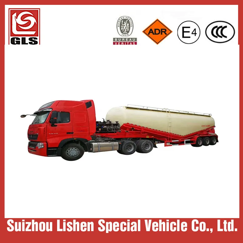 3axles Compressor Powder Bulk Cement Tank Semi Trailer