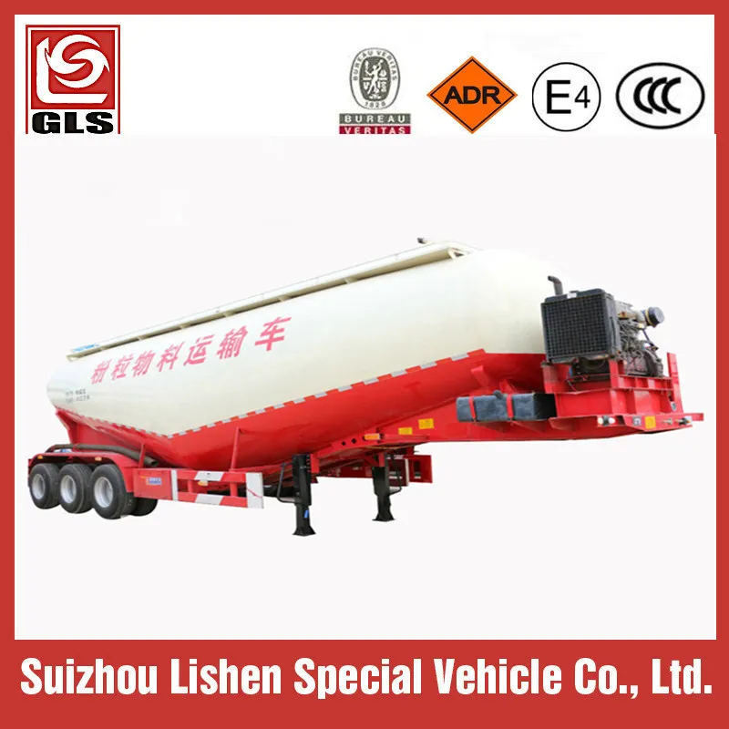 3axles Compressor Powder Bulk Cement Tank Semi Trailer