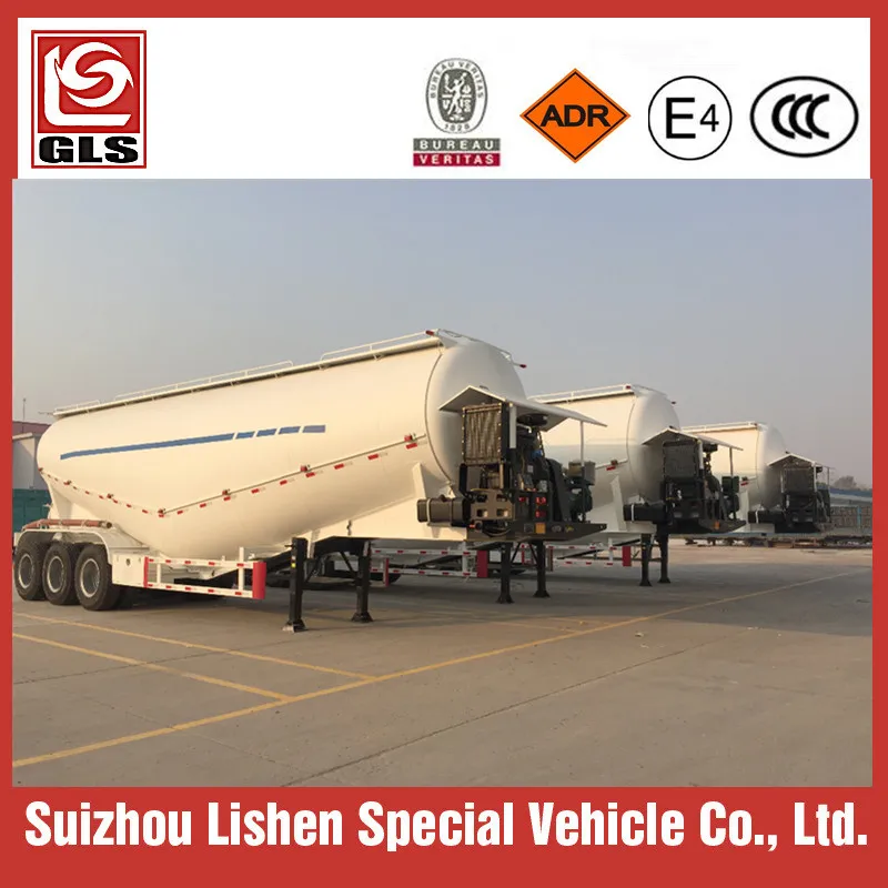 3axles Compressor Powder Bulk Cement Tank Semi Trailer