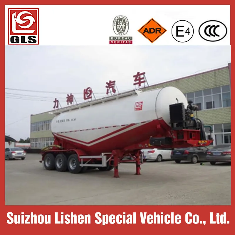 3axles Compressor Powder Bulk Cement Tank Semi Trailer