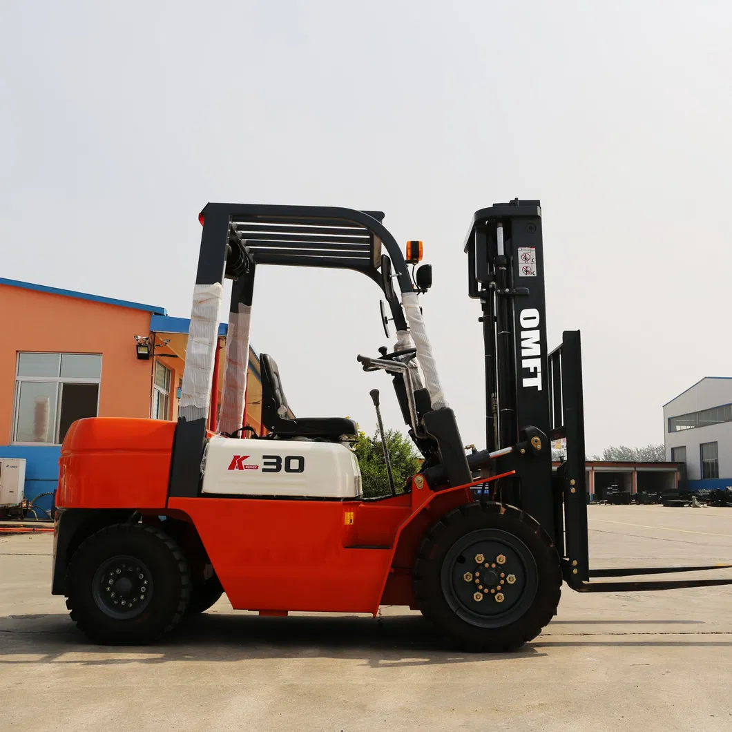 3ton 3000kg Cpcd30 Diesel Forklift Truck with 3m Two Stage Full Free Mast Duplex Full Free Mast