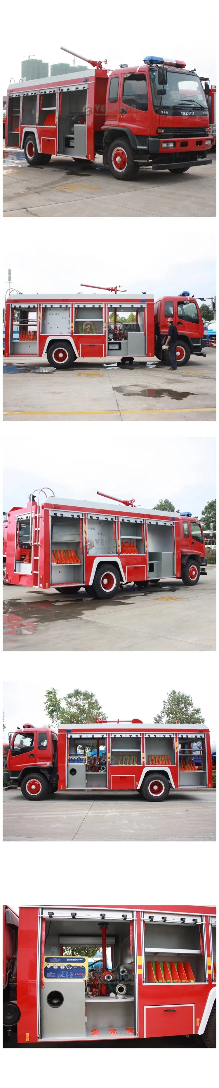 4*2 Isuzu HOWO Water Tank 8000 Liters (6000L water & 2000L foam) Fire Engine Fighting Rescue Truck
