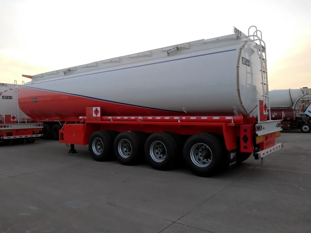 4 Axle 60000L 60cbm 60m3 Jet a-1 Transport Tank Semi Trailer Oil Fuel Tanker Trailer