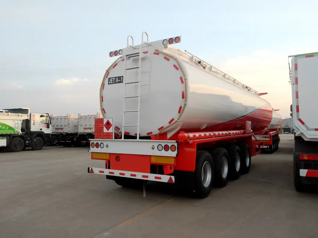 4 Axle 60000L 60cbm 60m3 Jet a-1 Transport Tank Semi Trailer Oil Fuel Tanker Trailer