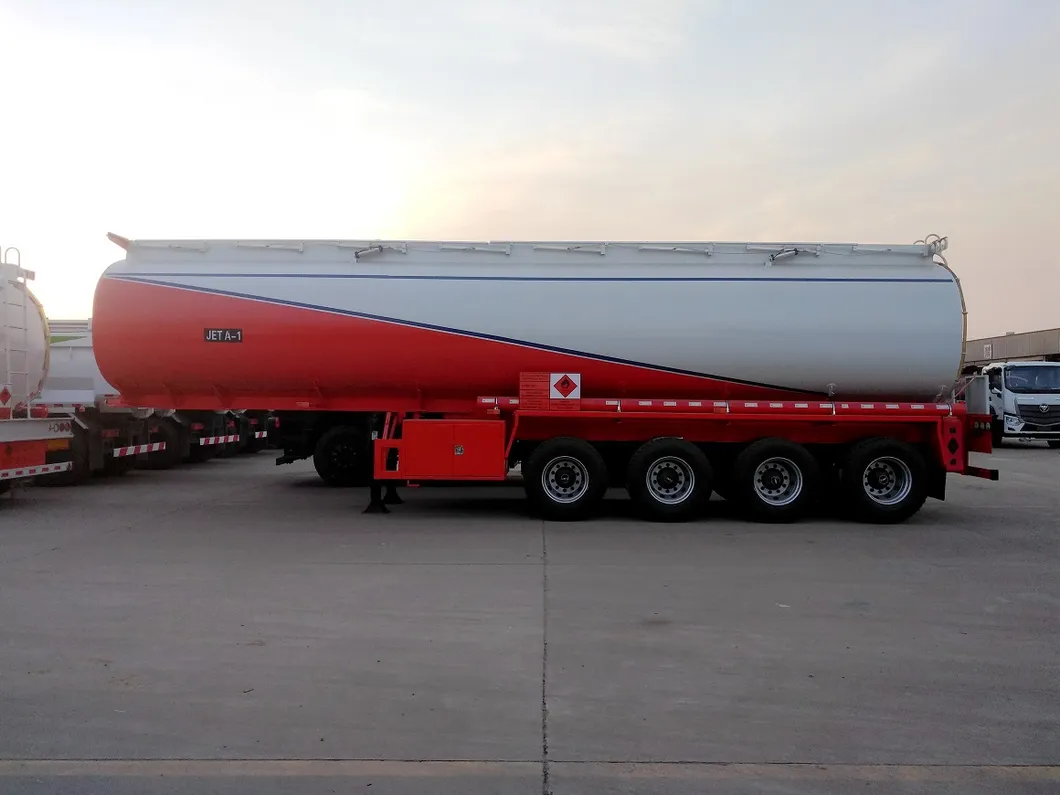 4 Axle 60000L 60cbm 60m3 Jet a-1 Transport Tank Semi Trailer Oil Fuel Tanker Trailer