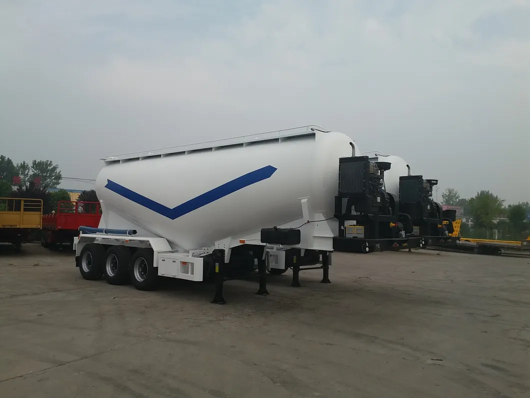 40 45cbm Bulk Cement Fly Ash/Flour Powder Material Transport Tank Tanker Semi Trailer