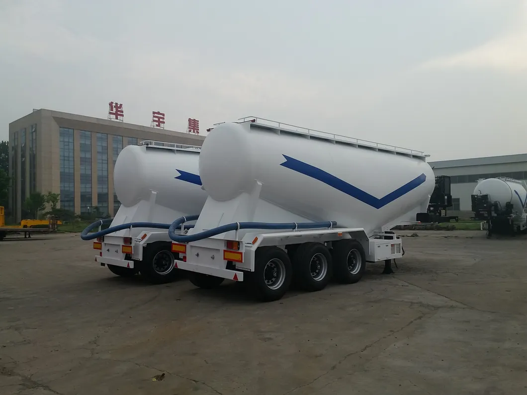 40 45cbm Bulk Cement Fly Ash/Flour Powder Material Transport Tank Tanker Semi Trailer