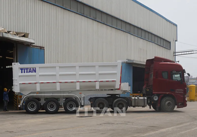 40 Cubic Meter Side Tipper Trailer Semi Dump Trailers Tipping Trailer for Sale