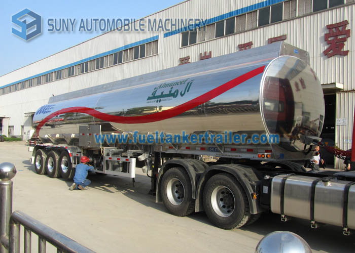 40000 Litres Aluminum 5454 Tank Semi Trailer 3 Axle Tanker Trailers