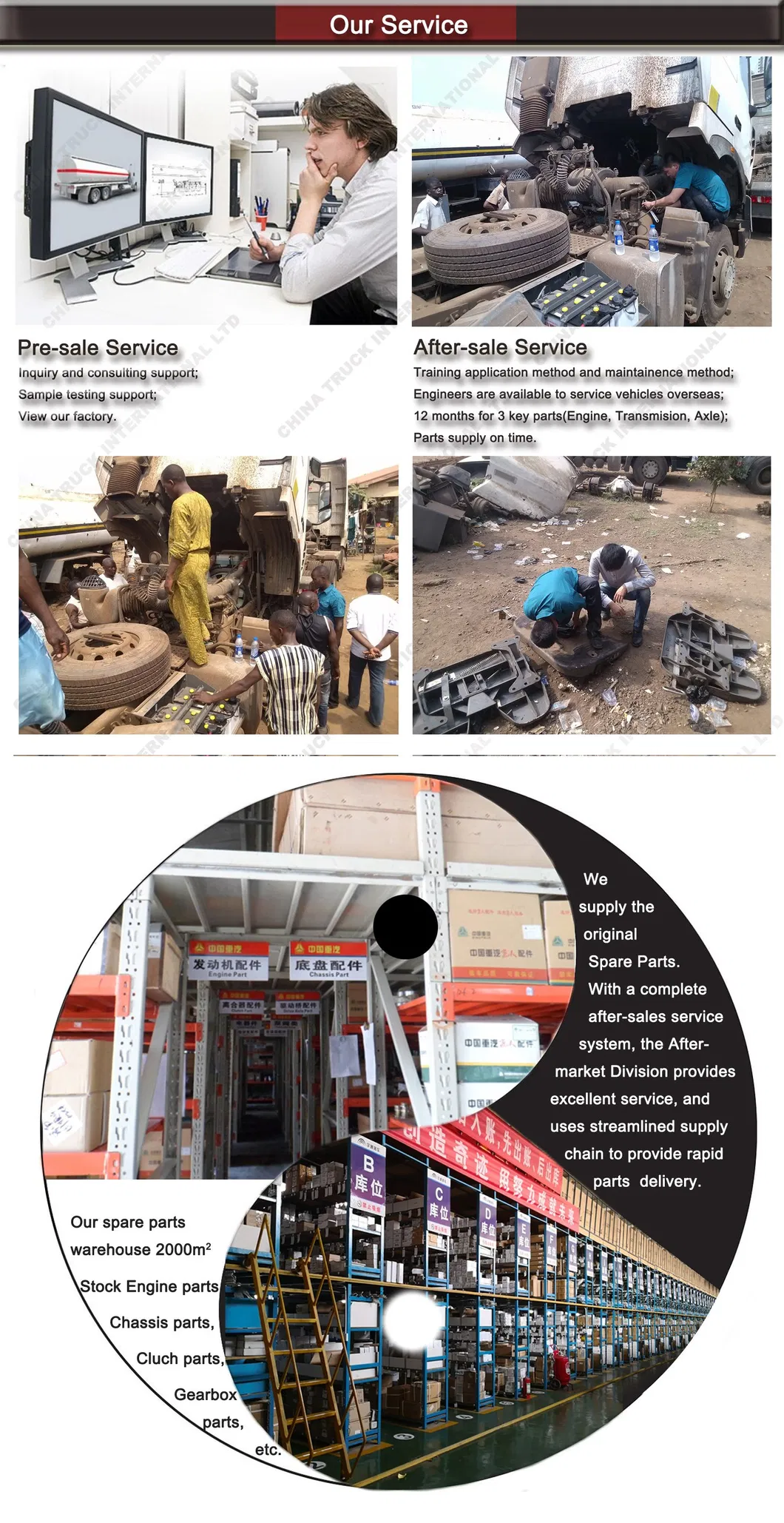 40FT Tri-Axle Heavy Duty Cargo Truck Utility Semi Trailer Truck Trailer