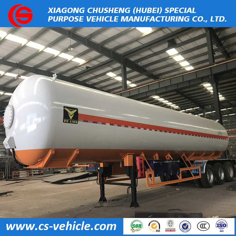 50000liters LPG Transport Tank Trailer ASME S516 3 Axle 25tons LPG Tank Trailer