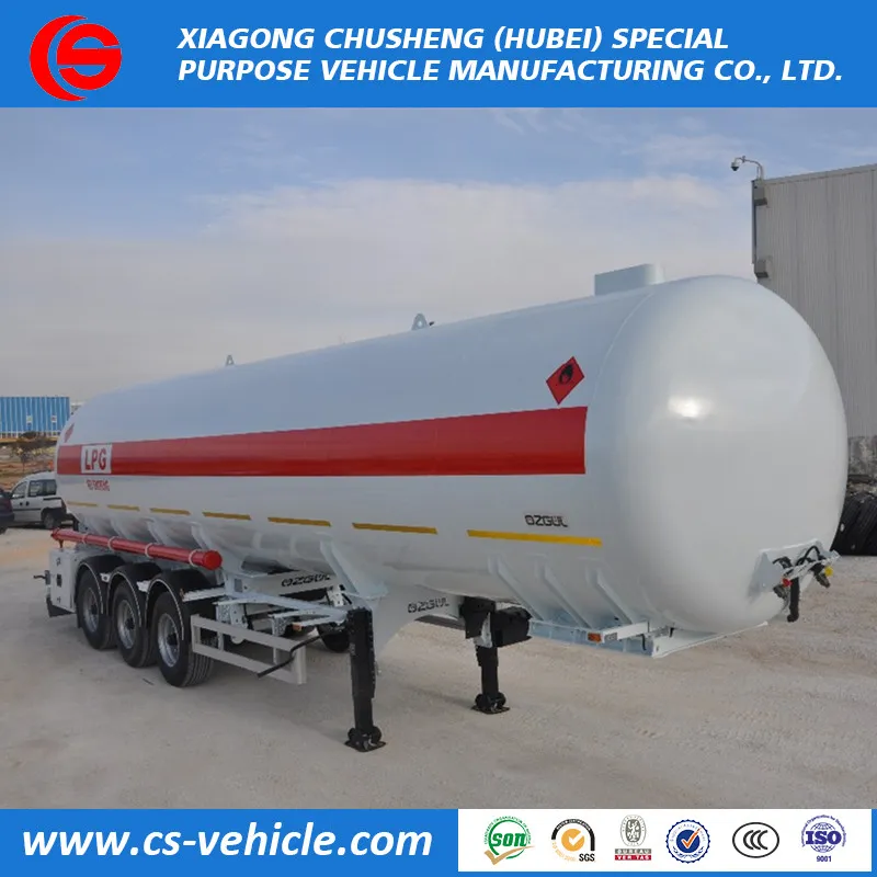50000liters LPG Transport Tank Trailer ASME S516 3 Axle 25tons LPG Tank Trailer