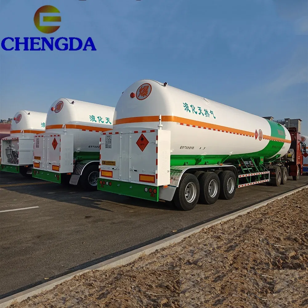52.6m3 LNG Liquefied Natural Gas Trailer 23.8 Ton LNG Tank Truck