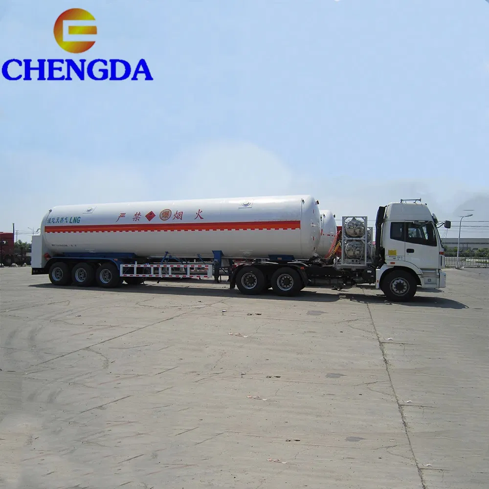 52.6m3 LNG Liquefied Natural Gas Trailer 23.8 Ton LNG Tank Truck