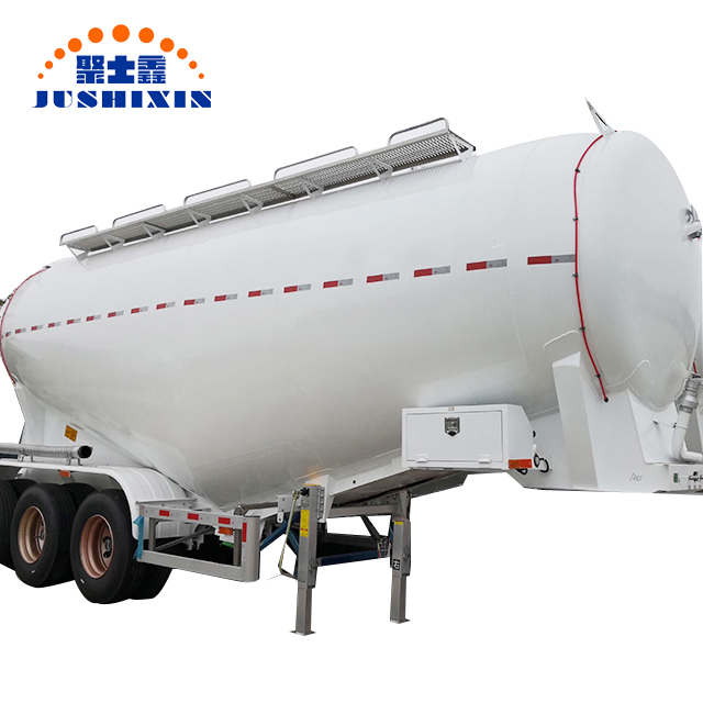 55 Tons Factory Price V Shape Cement Trailer Bulk Cement Tank Semi Trailer