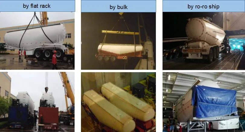 55 Tons Factory Price V Shape Cement Trailer Bulk Cement Tank Semi Trailer