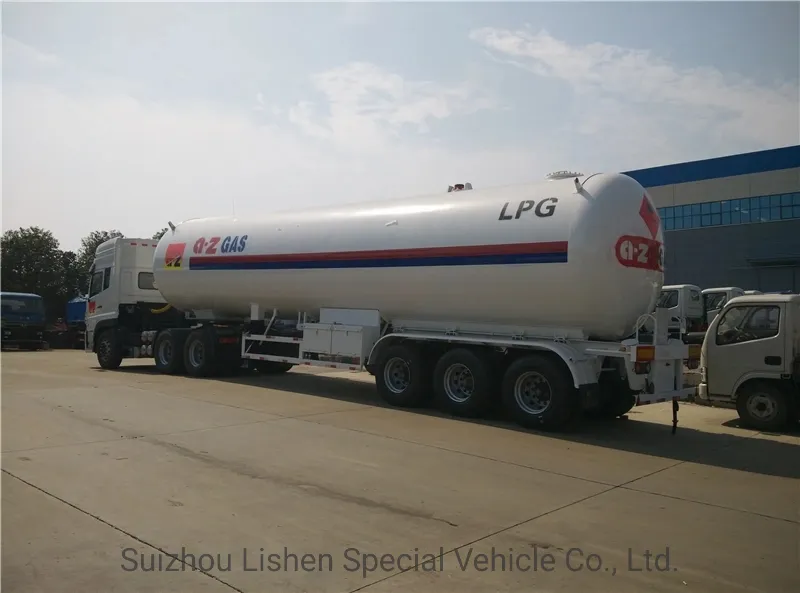 56 Cubic 3 Axles LPG Gas Tank Semi Trailer 55000L 56000L LPG Tank Trailer
