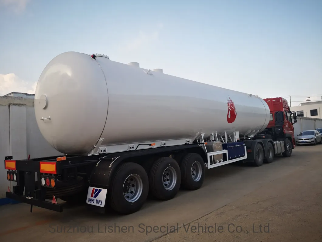 56 Cubic 3 Axles LPG Gas Tank Semi Trailer 55000L 56000L LPG Tank Trailer