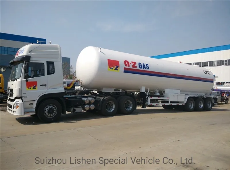 56 Cubic 3 Axles LPG Gas Tank Semi Trailer 55000L 56000L LPG Tank Trailer
