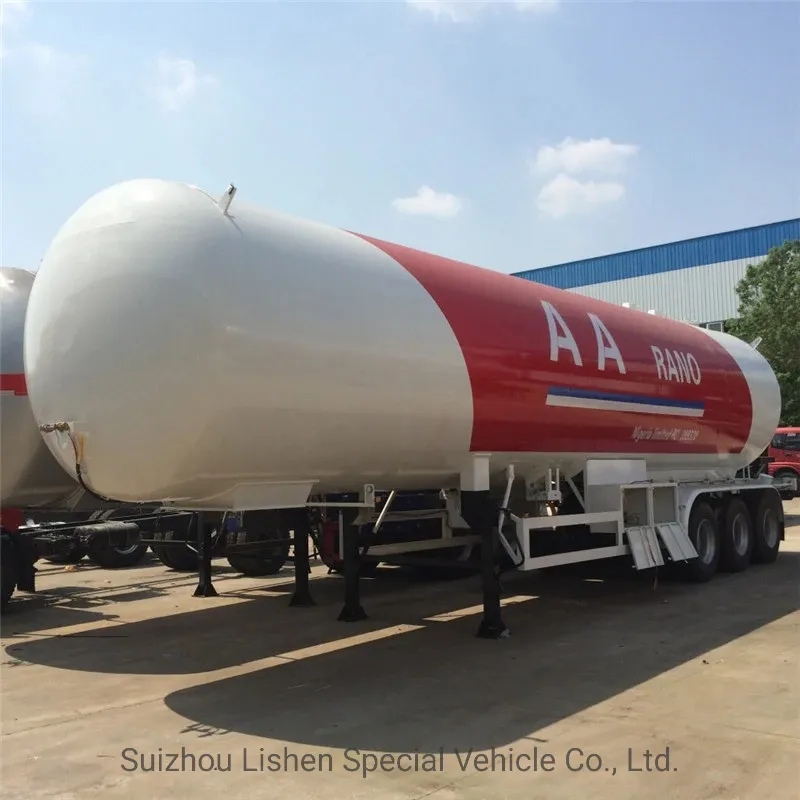 56 Cubic 3 Axles LPG Gas Tank Semi Trailer 55000L 56000L LPG Tank Trailer
