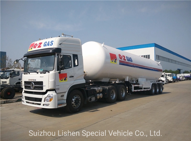 56 Cubic 3 Axles LPG Gas Tank Semi Trailer 55000L 56000L LPG Tank Trailer